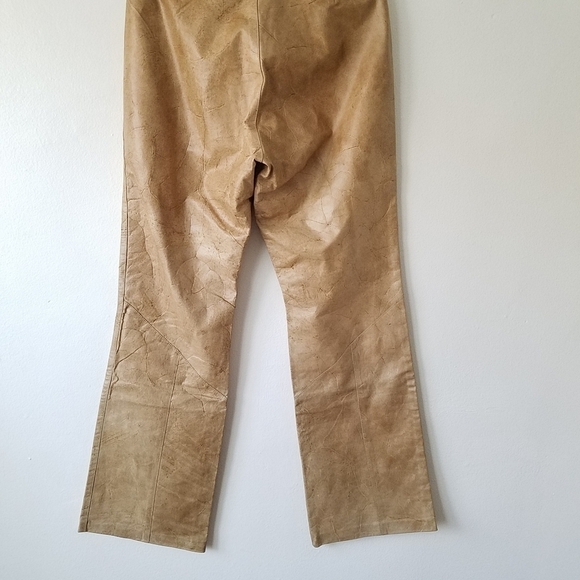 Y2k In Wear Jeans 100% Leather Boot Cut Pants Size 28 - Picture 8 of 11